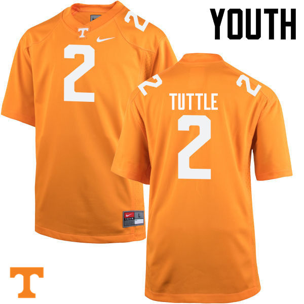 Youth #2 Shy Tuttle Tennessee Volunteers College Football Jerseys-Orange